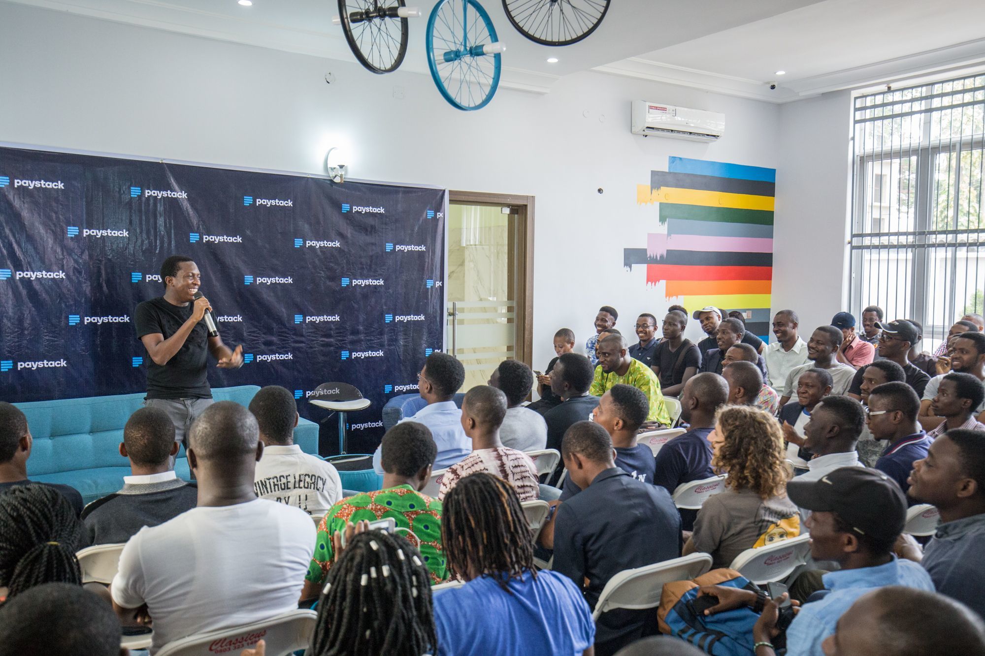 Scene at the first Y Combinator Lagos Meetup, hosted at Paystack HQ