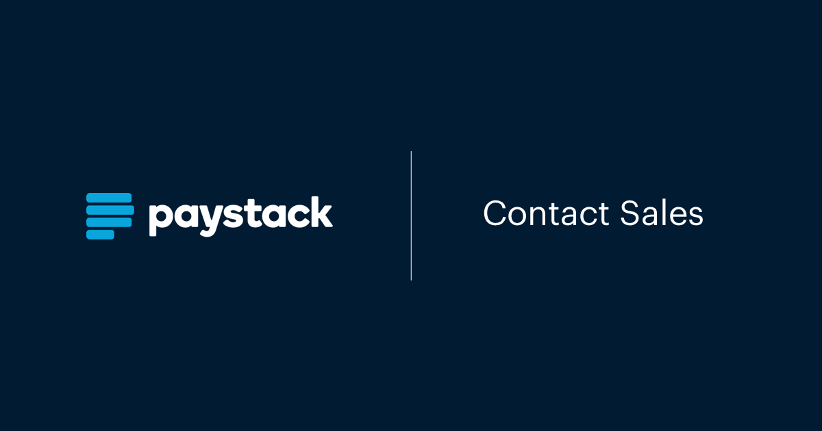 Paystack Logo Sticker Contact Sales